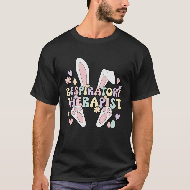 Easter Bunny Respiratory Therapist Easter Day T-Shirt (Front)