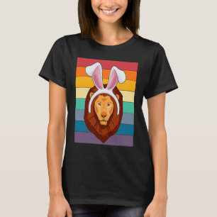 Easter Bunny Retro Vintage Style Jungle Lion Rabbi T-Shirt