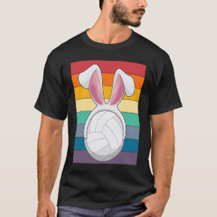 Easter Bunny Retro Vintage Style Volleyball Rabbit T-Shirt