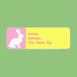 Easter Bunny Return Address Label