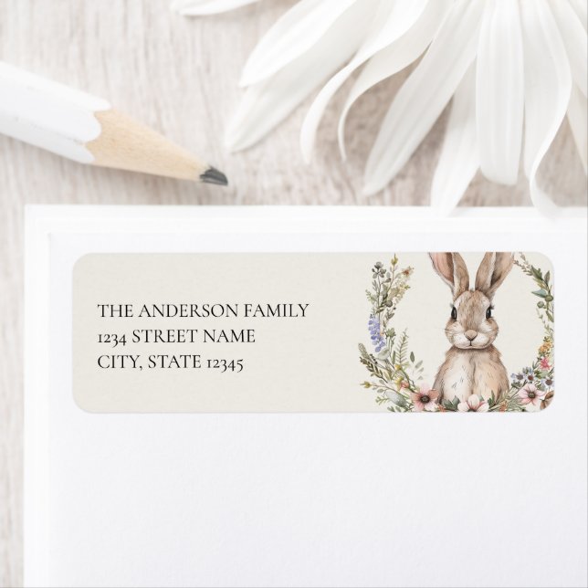 Easter Bunny Return Address Label (Insitu)