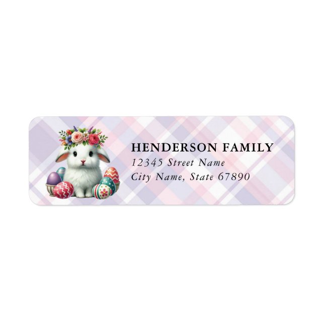 Easter Bunny Return Address Labels (Front)