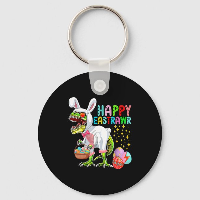 Easter Bunny Rex Dinosaur Egg Key Ring (Front)