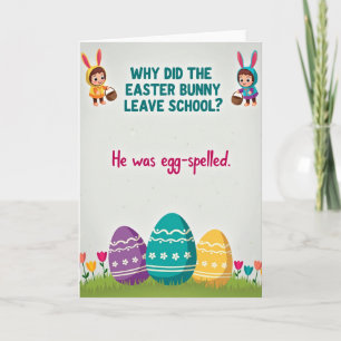 Easter Bunny Riddle Funny Card