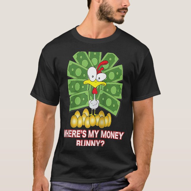 Easter Bunny Saying Raglan Baseball T-Shirt (Front)