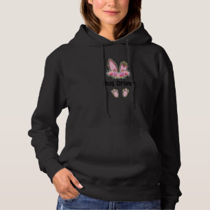 Easter Bunny School Rabbit Team Leopard Bus Driver Hoodie