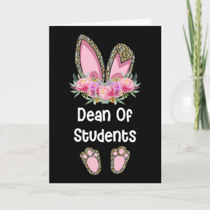 Easter Bunny School Rabbit Team, Leopard Dean Of S Card