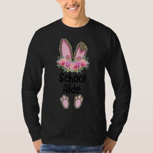 Easter Bunny School Rabbit Team Leopard School Aid T-Shirt