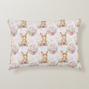 Easter Bunny Seamless Fabric – Pastel Cute Rabbit Decorative Cushion