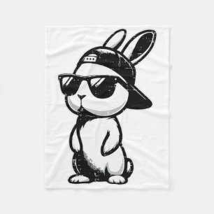 Easter Bunny Sell Cap Sungles Cute Rabbit Boys Kid Fleece Blanket