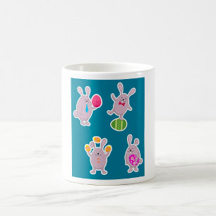 Easter Bunny Set with Colourful Eggs Coffee Mug