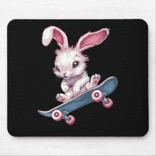 Easter Bunny Skateboarding Rabbit Skateboarder Ska Mouse Pad