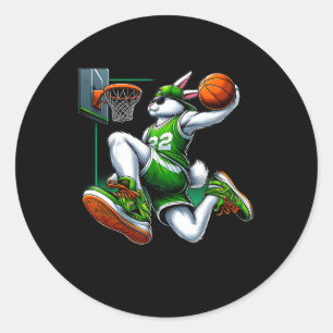 Easter Bunny Sketll Funny Easter Sketll Boys Kids Classic Round Sticker