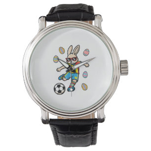 Easter Bunny Soccer Kick Rabbit Football Boys Kids Watch