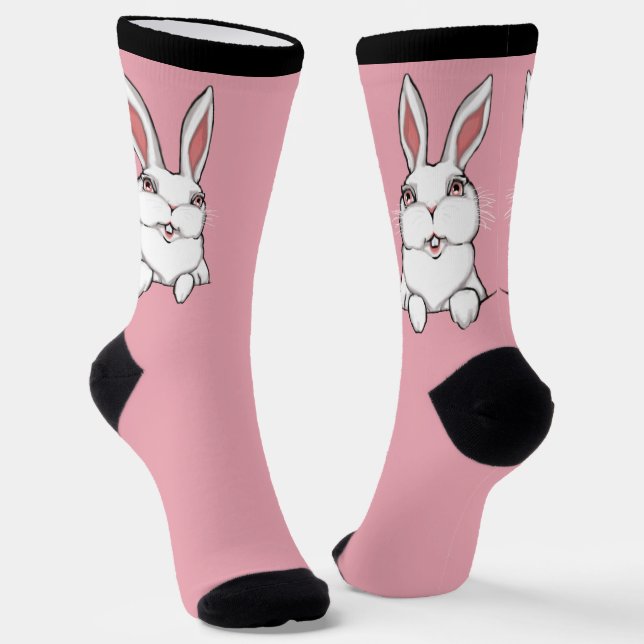 Easter Bunny Socks Festive Easter Socks Customise (Angled)