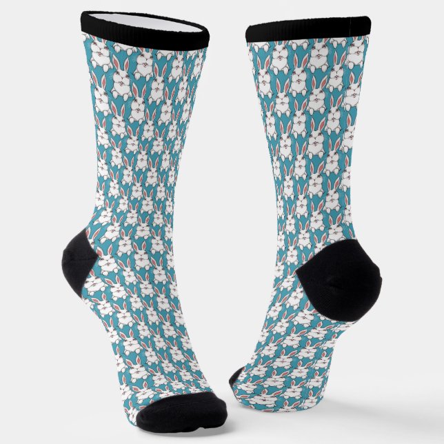 Easter Bunny Socks Festive Easter Socks Customize (Angled)