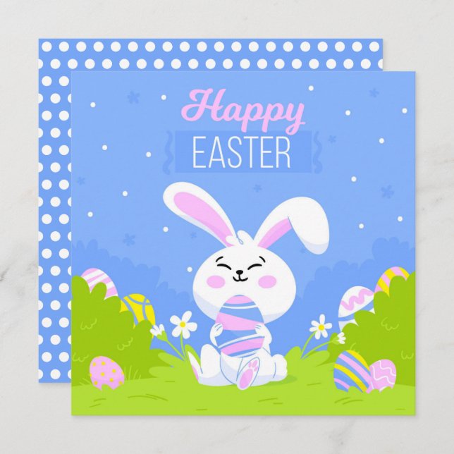 Easter Bunny Spring Card (Front/Back)
