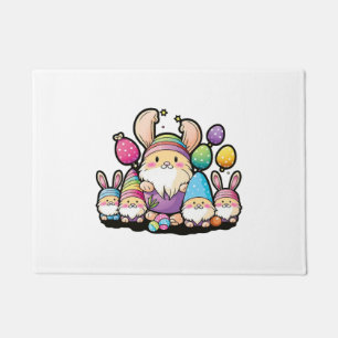 Easter Bunny Spring Cute Gnome Easter Egg Hunting Doormat