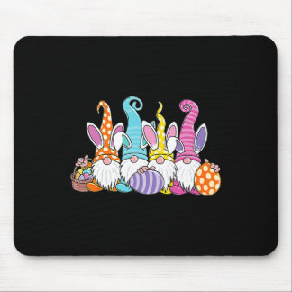 Easter Bunny Spring Gnome Easter Egg Hunting And B Mouse Pad