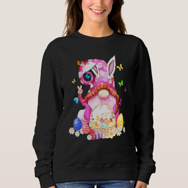 Easter Bunny Spring Gnome Easter Egg Hunting And B Sweatshirt (Front)