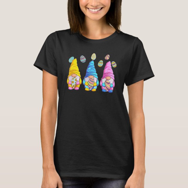Easter Bunny Spring Gnome Easter Egg Hunting And B T-Shirt (Front)