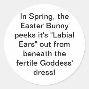 Easter Bunny Spring Goddess Artjunkhaus Hankamer Classic Round Sticker