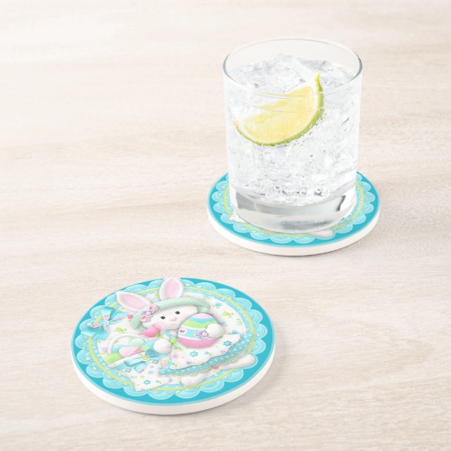 Easter Bunny Spring Party Coasters (Side)