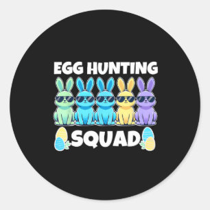 Easter Bunny Squad Humour Egg Hunting Day Classic Round Sticker