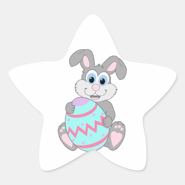 Easter Bunny Star Sticker (Front)