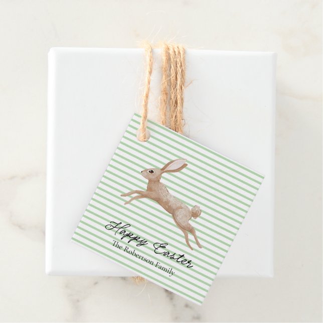 Easter Bunny Striped  Favour Tags (In Situ)