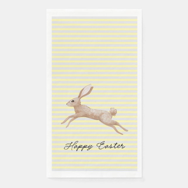 Easter Bunny Striped  Napkin (Front)
