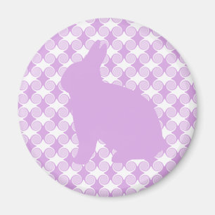 Easter Bunny Swirls Magnet, Lavender Magnet