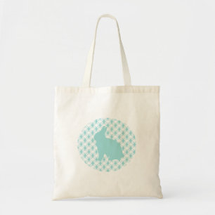 Easter Bunny Swirls Totebag, Light Blue Tote Bag