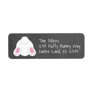 Easter Bunny Tail Return Address Return Address Label