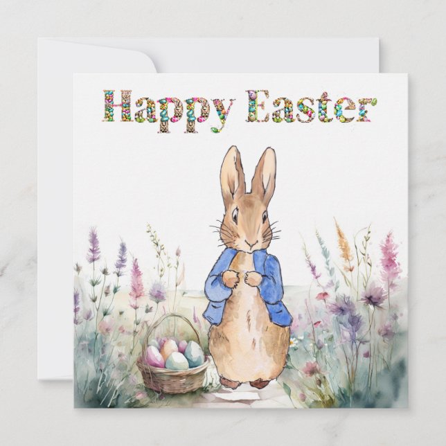 Easter bunny thank you card (Front)
