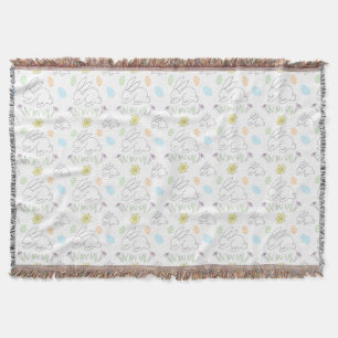 Easter Bunny Throw Blanket