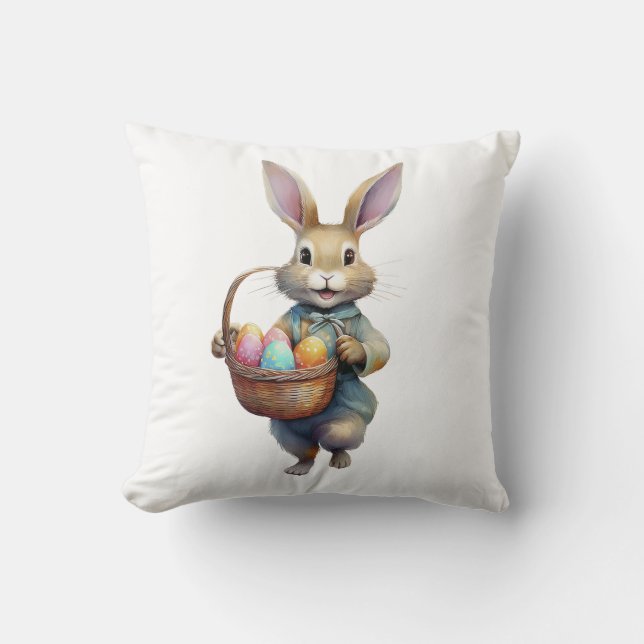 Easter Bunny Throw Pillow (Front)