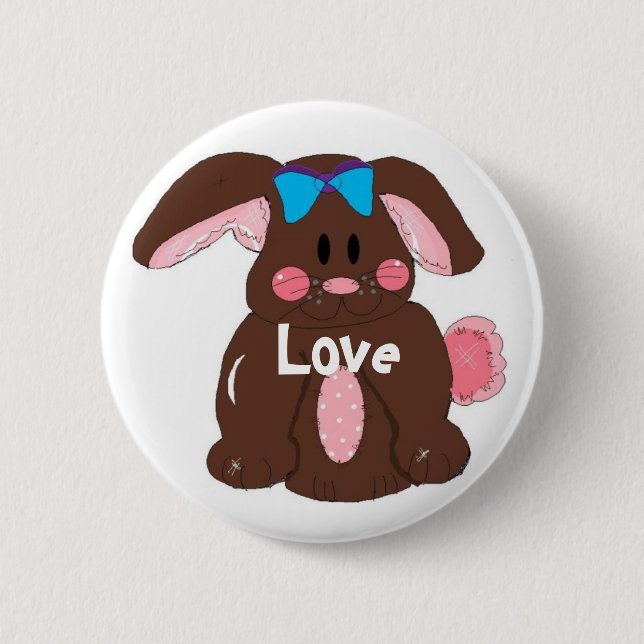 Easter Bunny Time 6 Cm Round Badge (Front)