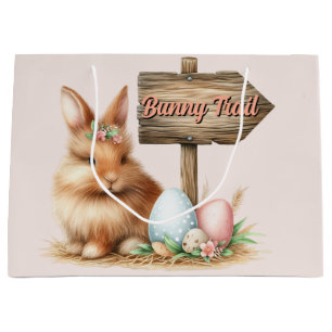 Easter Bunny Trail Large Gift Bag