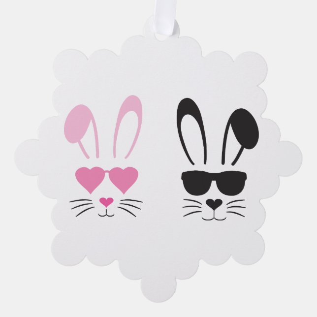 Easter Bunny Tree Decoration Card (Front)