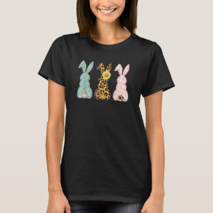 Easter Bunny Trio Rabbit Leopard Matching Cute T-Shirt