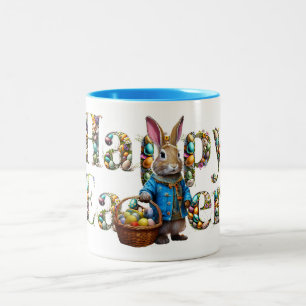 Easter Bunny Two-Tone Coffee Mug