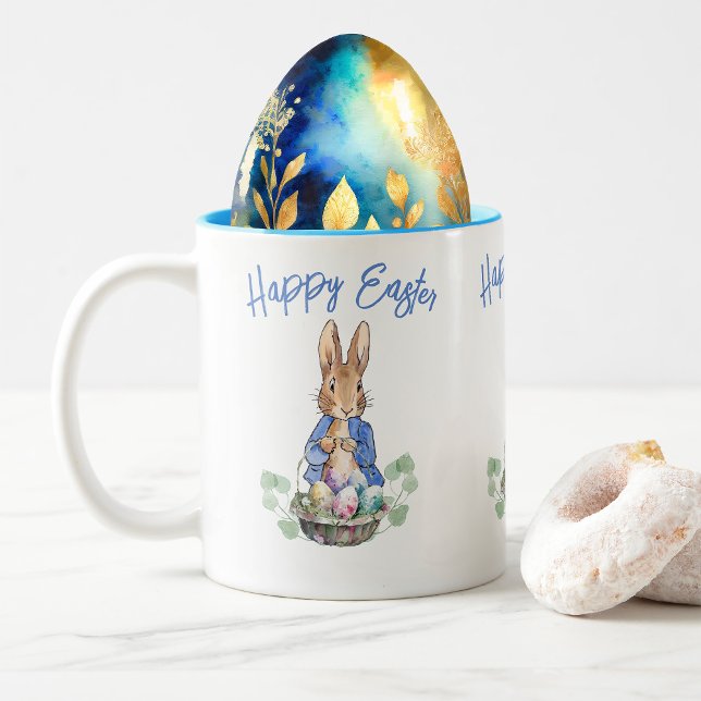 Easter Bunny Two-Tone Coffee Mug (Pop an Easter egg in one of these Peter rabbit cups for a unique Easter gift.)