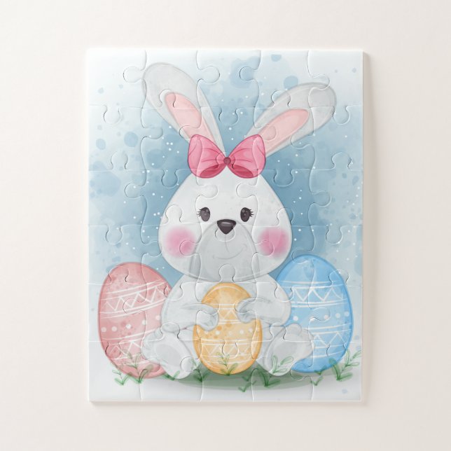 Easter Bunny w/ Easter Eggs Puzzle (30 os pcs) (Vertical)