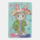 Easter Bunny Weatherproof Personalised Garden Flag