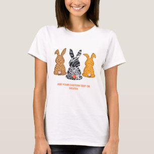 Easter Bunny Wild Pattern Skin Bunny Crewneck T-Shirt
