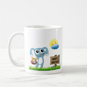 Easter Bunny wishes a Happy Easter Coffee Mug
