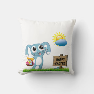 Easter Bunny wishes a Happy Easter Cushion