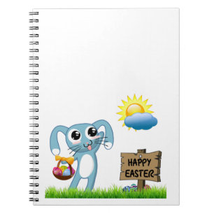 Easter Bunny wishes a Happy Easter Notebook