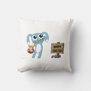 Easter Bunny wishes Happy Easter Cushion